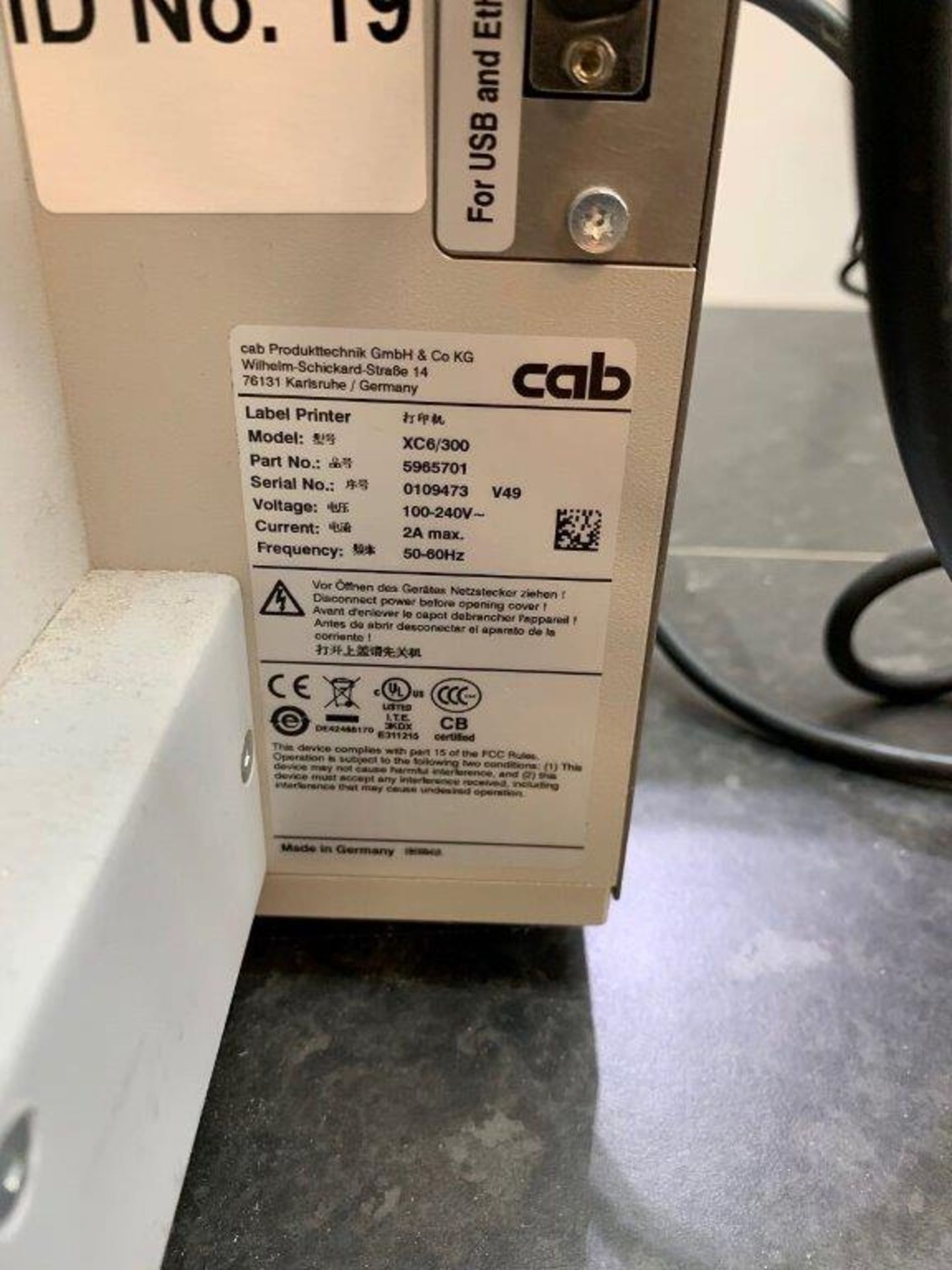 CAB Printers XC6 Label Printer - Image 3 of 3