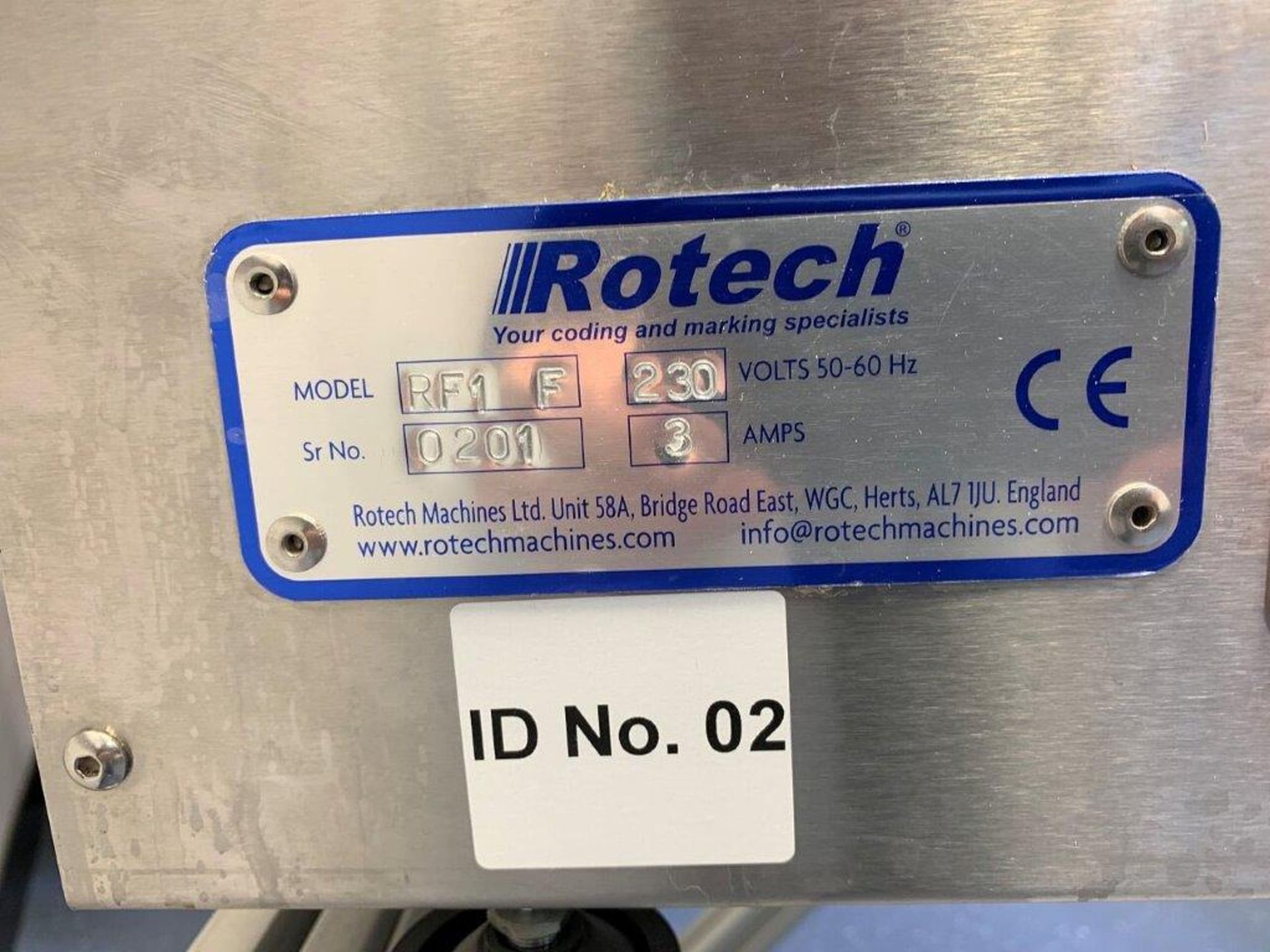 Rotech RF1-F Feeder with Domino G320i G Series Thermal Inkjet Printer - Image 4 of 4