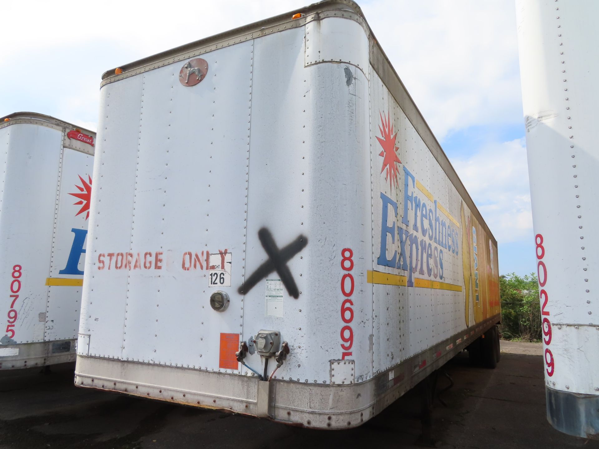 1995 Semi Van Trailer, VIN: 1GRAA9028SB071306, STORAGE TRAILER ONLY, (LOCATED IN SOLON YARD),