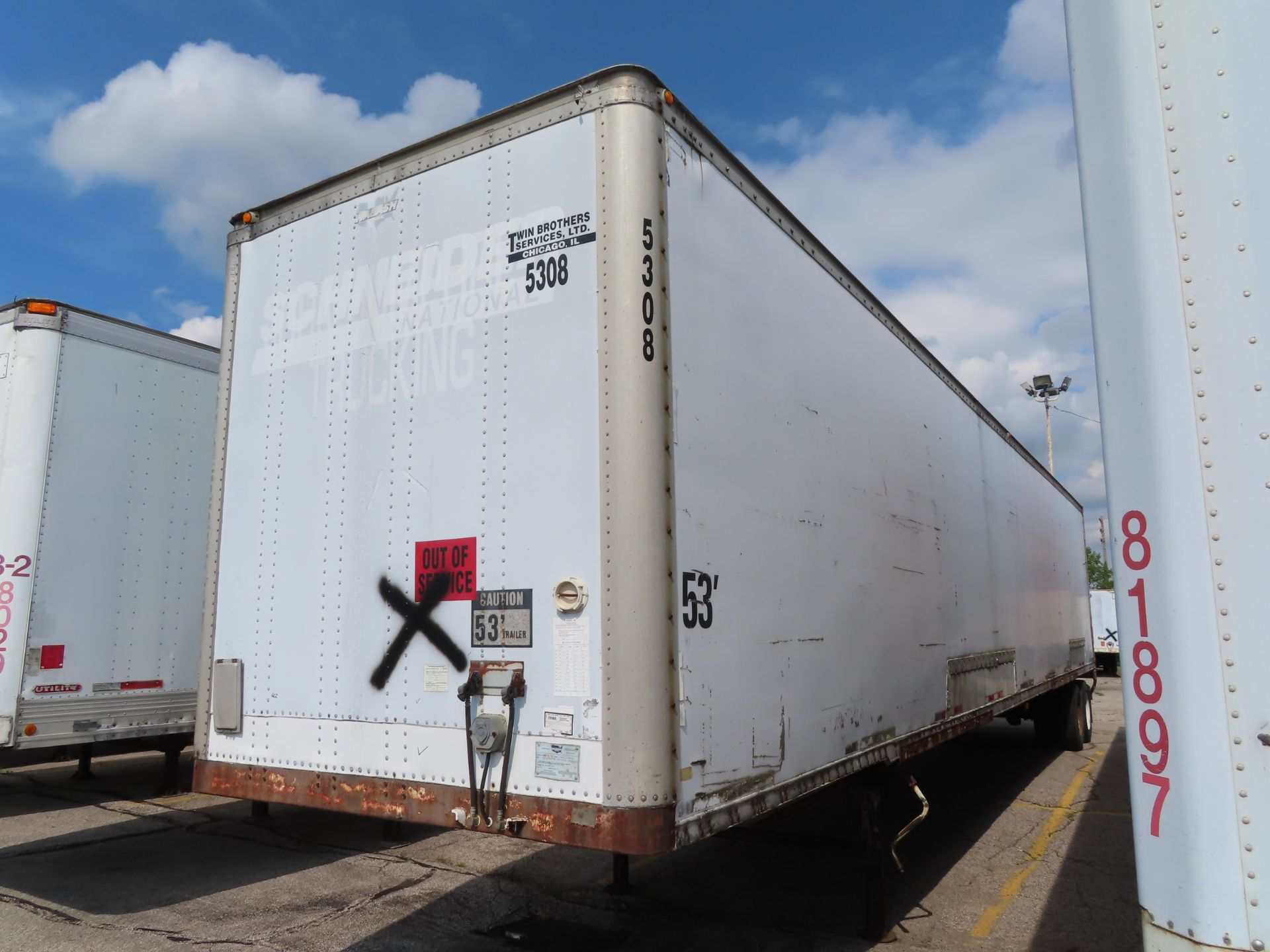 1994 Wabash 53' Semi Dry Van Trailer, model FRD-102 CW, 2 axle, VIN: 1JJV532P2RL215031, GVWR 65,