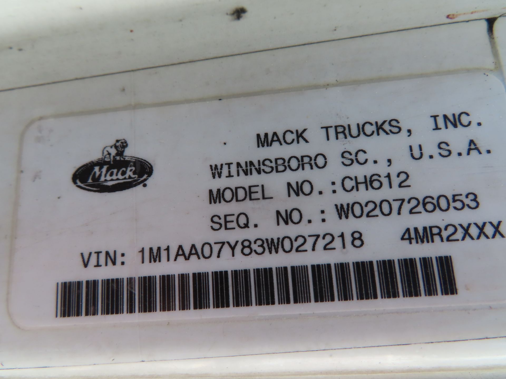 2003 Mack Truck tractor - Image 4 of 4