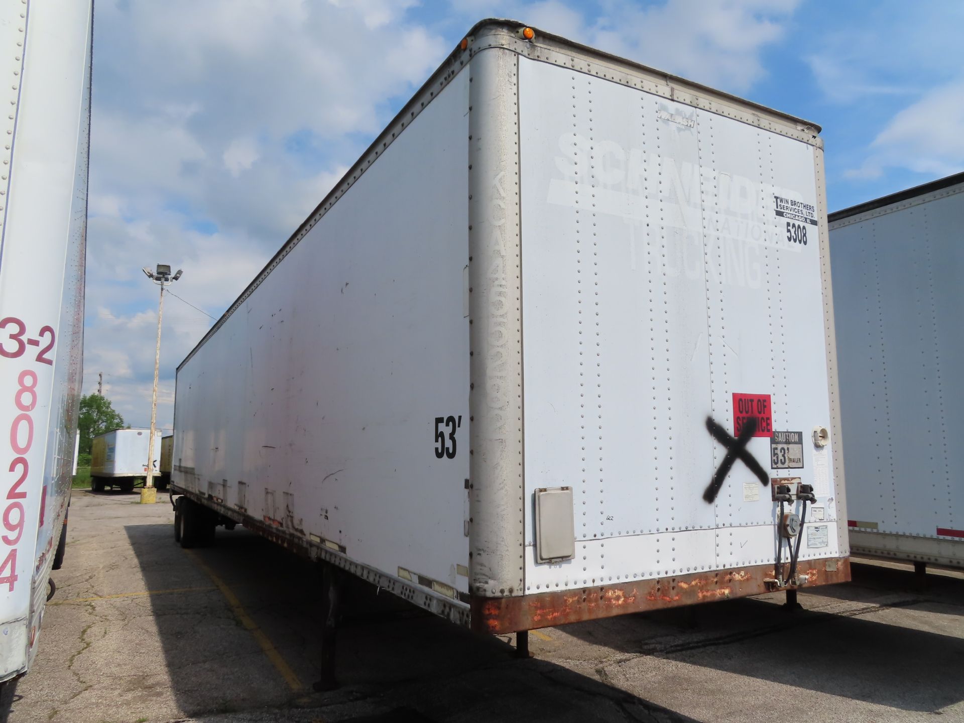 1994 Wabash 53' Semi Dry Van Trailer, model FRD-102 CW, 2 axle, VIN: 1JJV532P2RL215031, GVWR 65, - Image 2 of 4