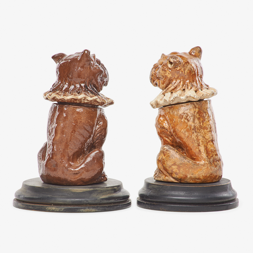 ROBERT W. MARTIN; MARTIN BROTHERS TWO TOBY DOG TOBACCO JARS - Image 3 of 3