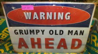 Tin Sign Large - Grumpy Old Man