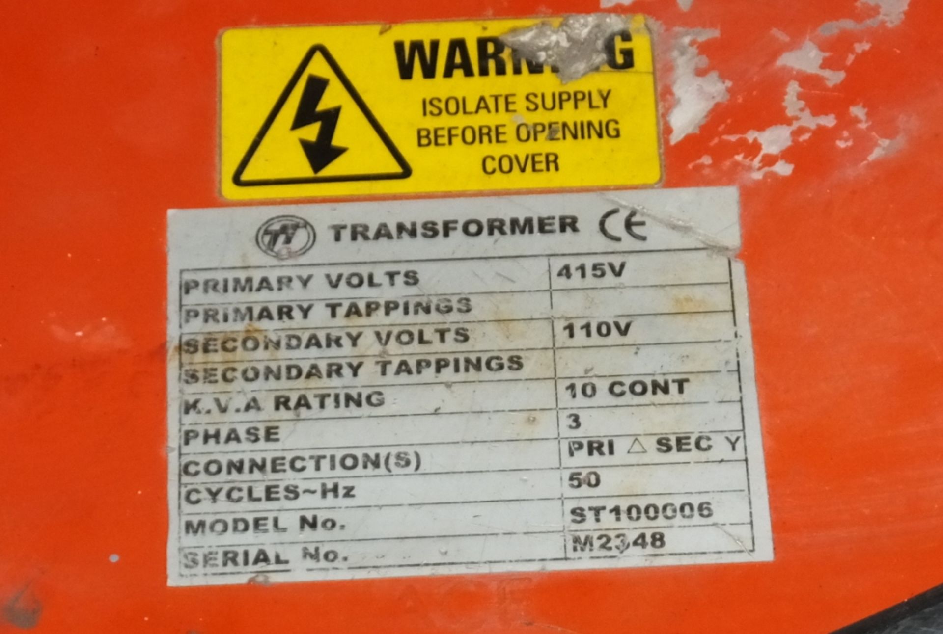 TT Transformer - 415V to 110V - Image 3 of 3