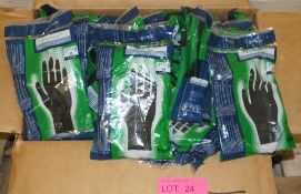 80 pairs - Cotton Flocked latex gloves - M