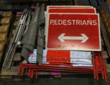 Barriers, Signage (pedestrians)