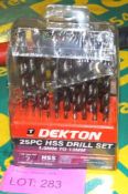 Dekton 25pc Drill Set 1.0mm - 13mm