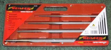 Neilsen 4 piece super long taper punch set