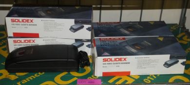 4x Solidex VHS Video Cassette Rewinders model 958XT