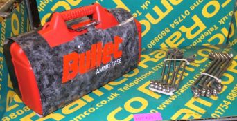 Bullet Ammo Tool Case with ring spanners