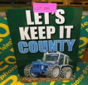 Tin Sign - Lets Keep it County