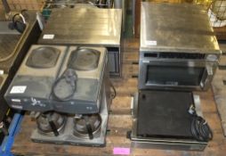 Lincat Hot Plate Griddle, 2x Microwaves, Mondo Bravilor Bonamat Coffee Machine