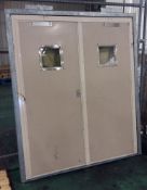 Tent End Double Door assembly - Metal frame