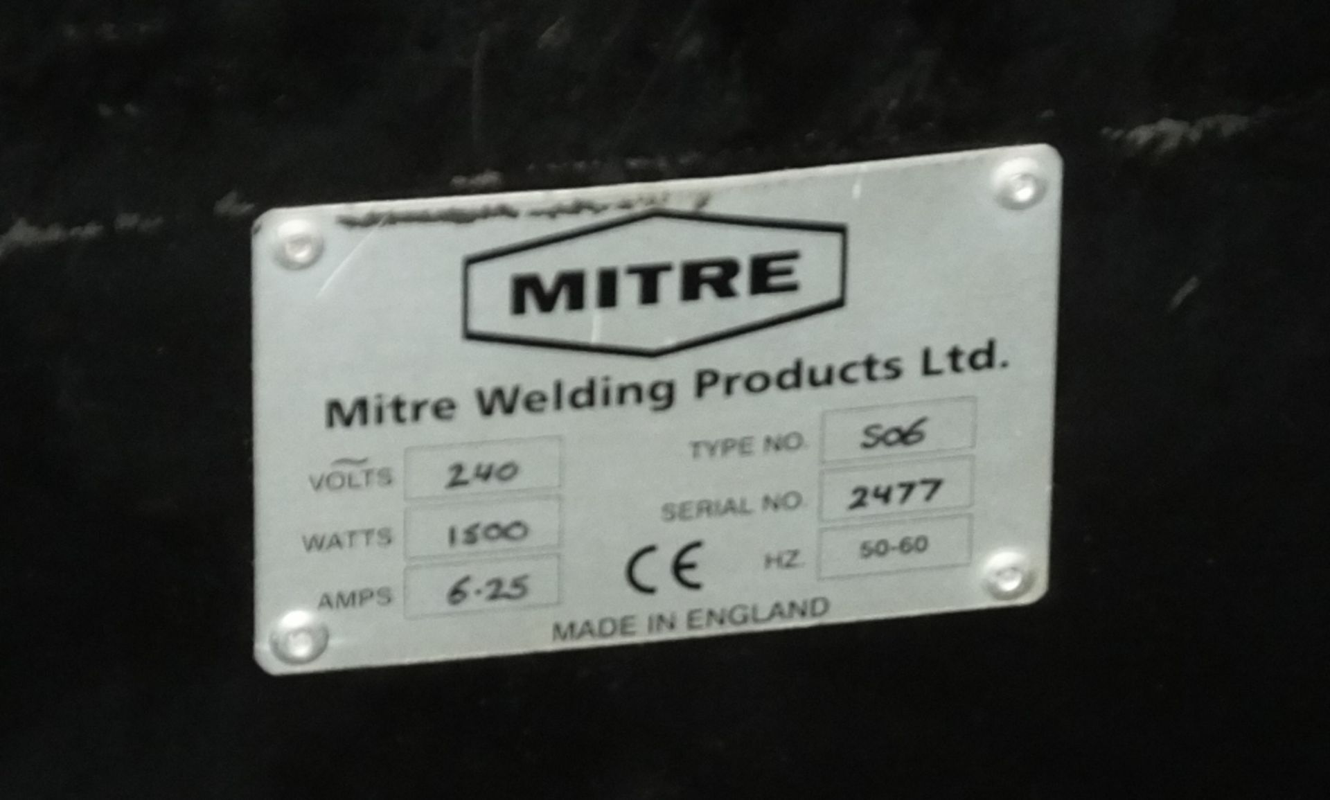 MItre Welding Oven - Type 506 - 240V - Image 2 of 3