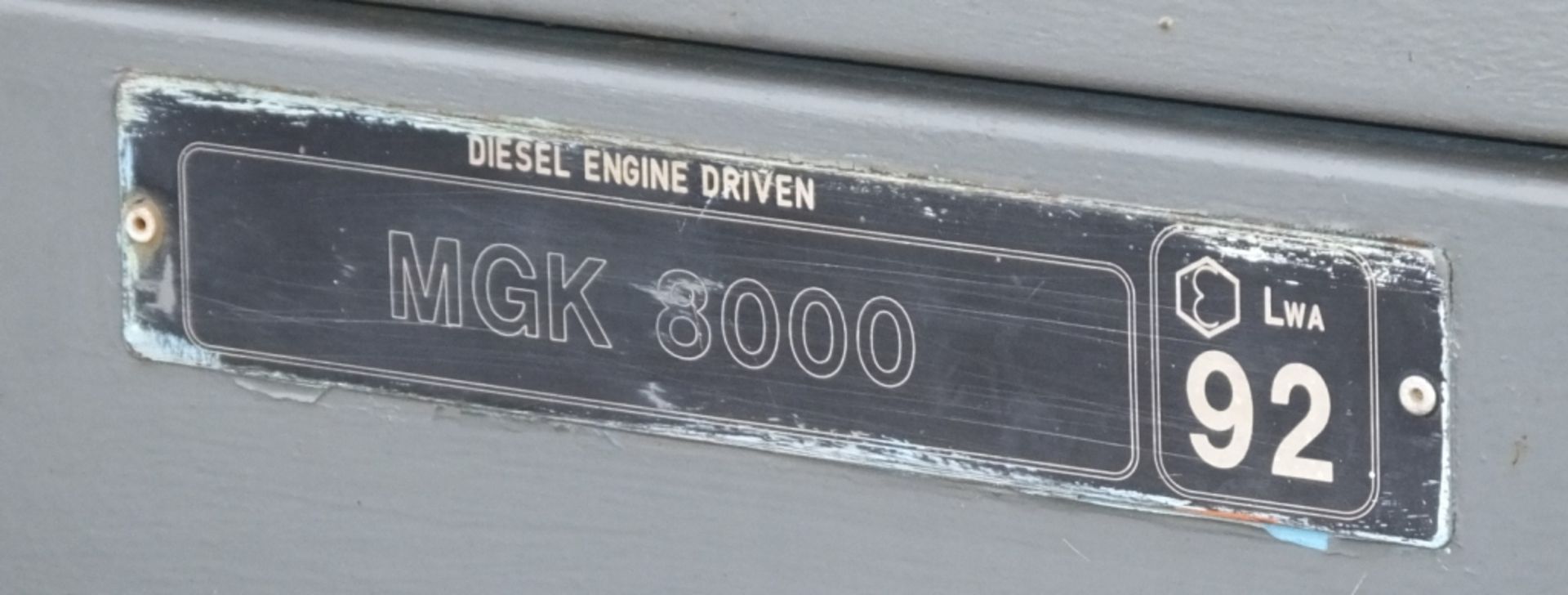 GS Portable Lighting Generator Set - MGK6000 - 6KVA - 240V - 3000RPM - 50hz - 2620 hours r - Image 3 of 10