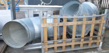 Large quantity of fume extraction ducting & stainless steel, FlaktWoods Exctraction Fans