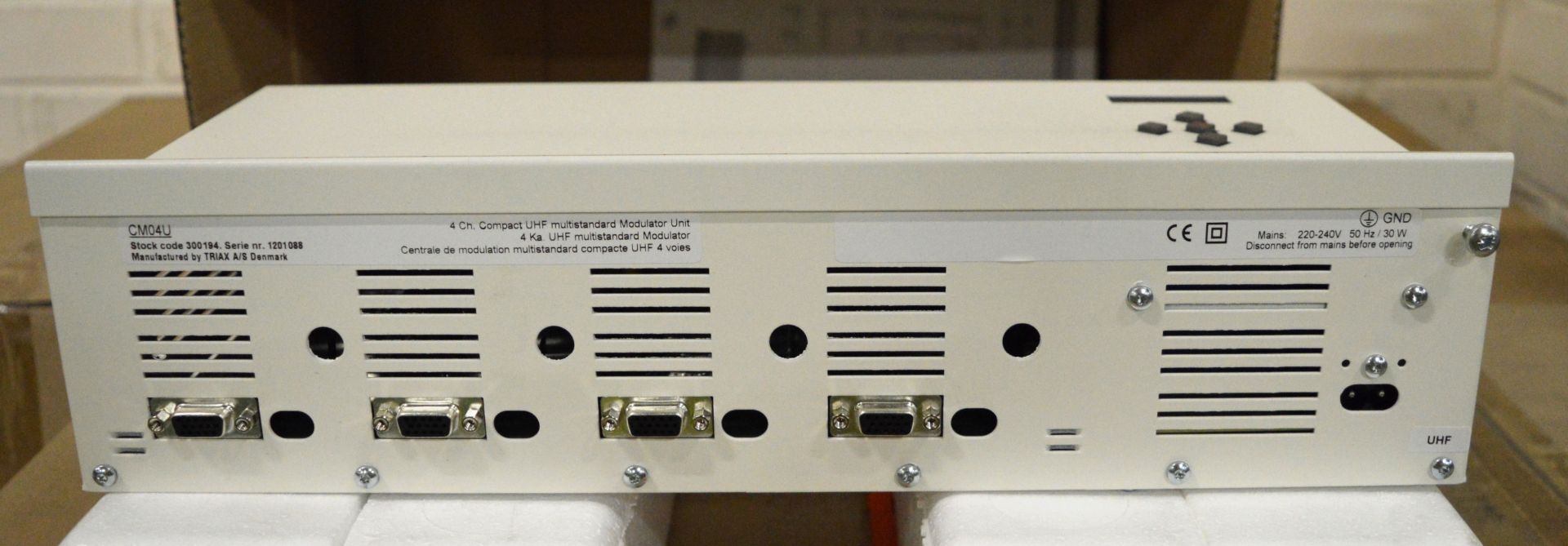 16x Triax CM04U 4-Channel UHF Modulator. - Image 2 of 2