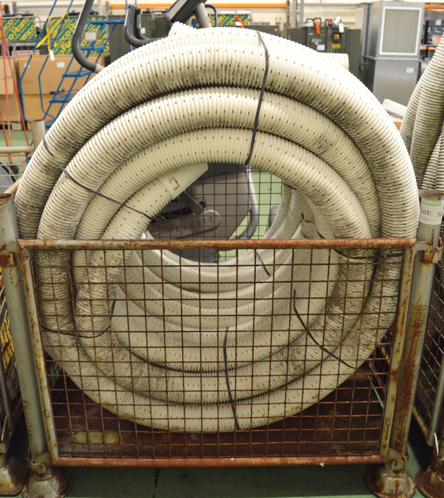 3x Coils Perforated Drainage Pipe - approx 65 ft long x 100 mm diameter