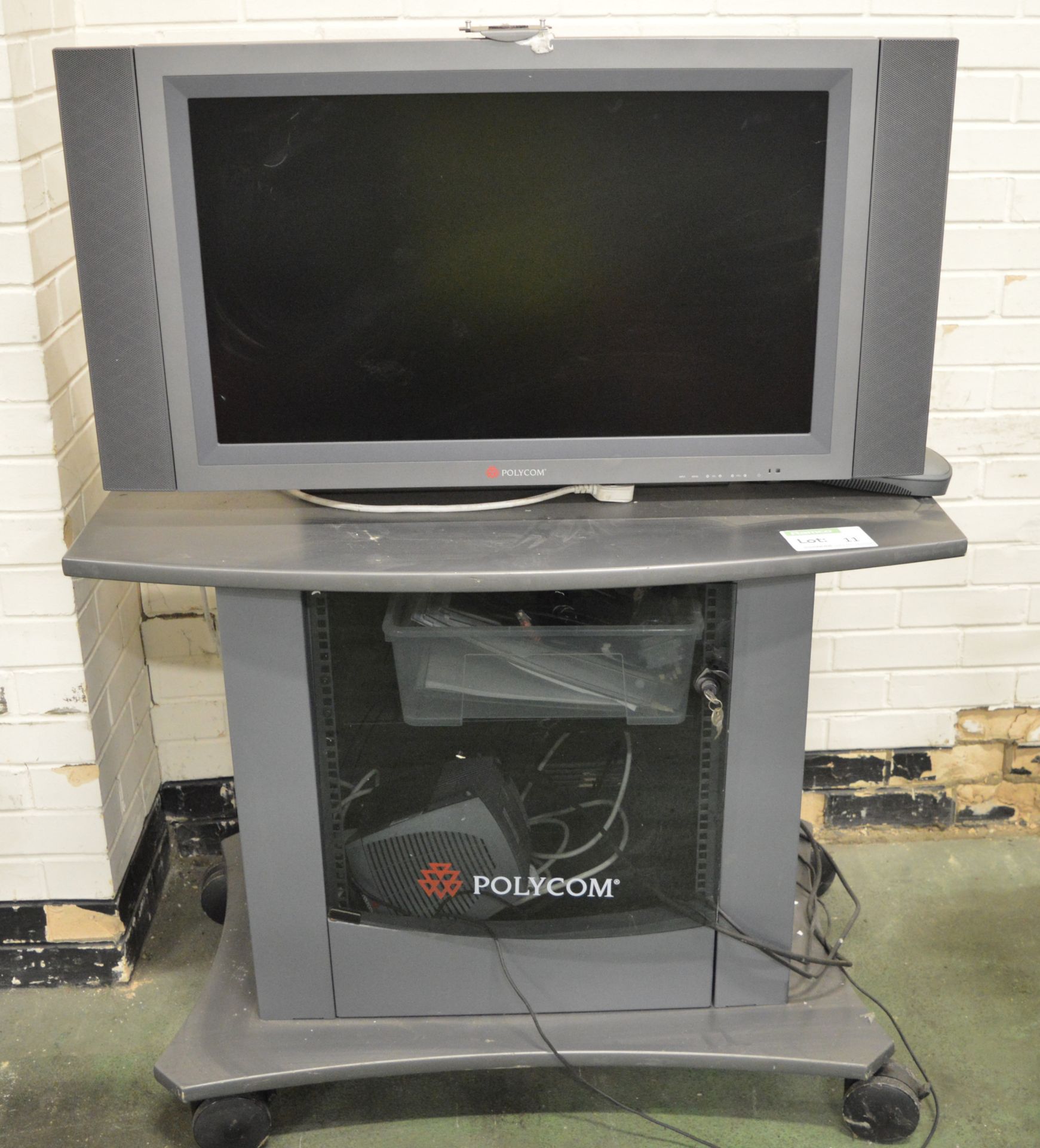 Polycom Flat Screen TV & Stand.