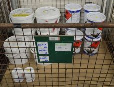 6x 2kg Tubs Activated Charcoal. 2x Tubs Petroleum Jelly - 250g ea. 7x 4 ltr Cans Sherwin-W