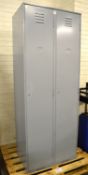 Steel Twin Banked Locker L76 x W50 x H201cm.