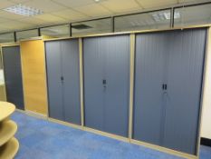 5 X LARGE TAMBOUR FRONT OFFICE CABINETS