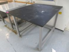 BACK SLATE TOP TABLE WITH STAND; 1185 X 1000MM