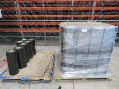 APPROX. 50 X ROLLS OF BLACK STRETCH WRAP; ROLLS 500MM X 1500MTRS;