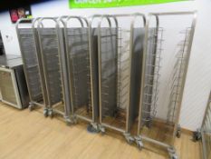 5 X CRAVEN TRAY TROLLEY RACKS