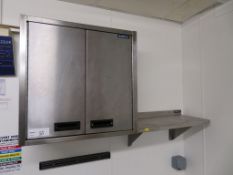 MOFFAT STAINLESS STEEL WALL CUPBOARD AND SHELF