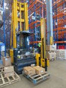 2008 JUNGHEINRICH MODEL EKX 515 1500KG ELECTRIC HIGH RACK STACKER TRUCK