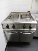 BARON GAS POWERED TWIN BASKET DEEP FAT FRYER