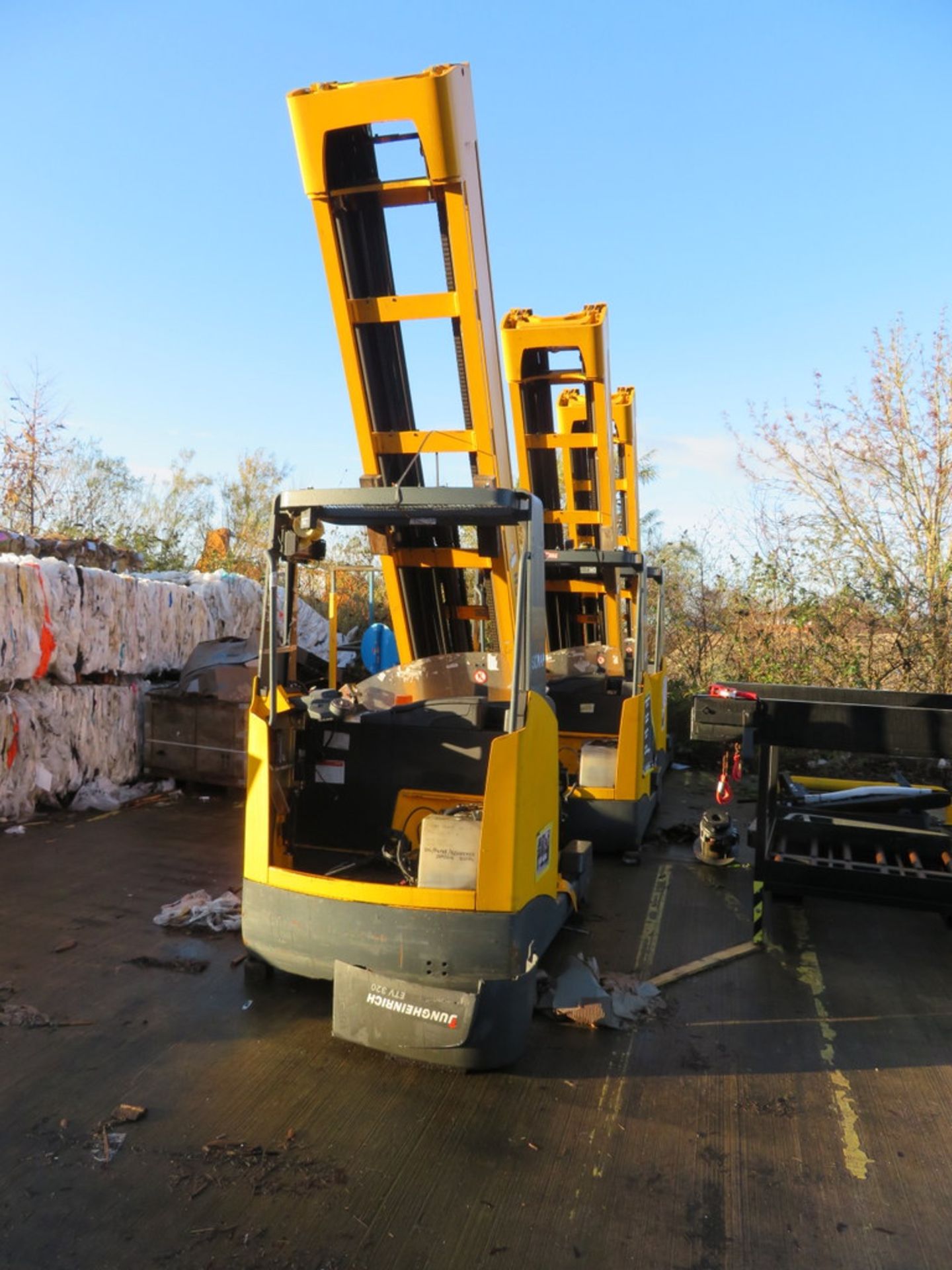 3 X JUNGHEINRICH MODEL ETV 320 2000KG ELECTRIC REACH TRUCKS