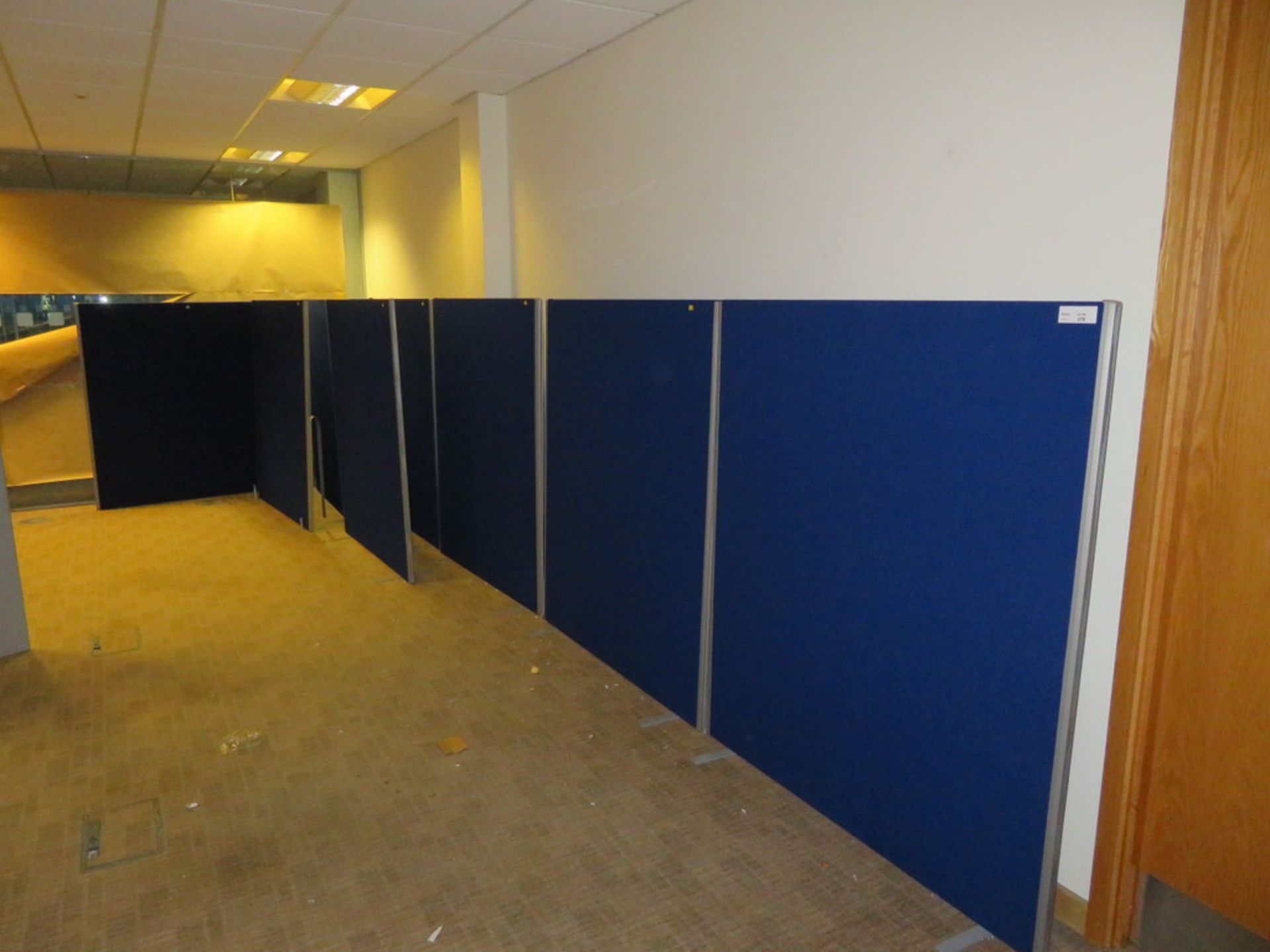 9 X BLUE OFFICE DIVIDER SCREENS