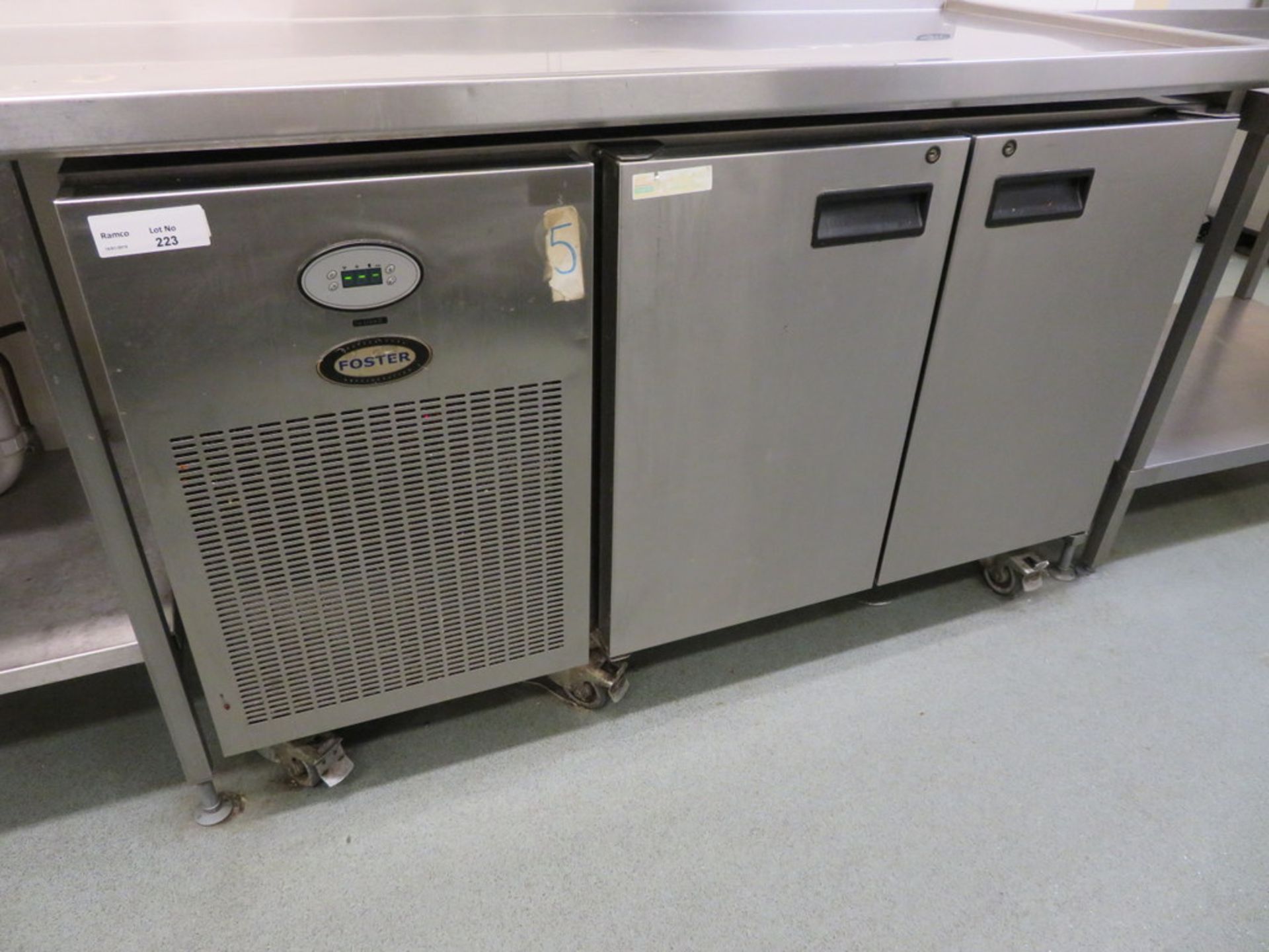 FOSTER TWIN DOOR UNDERCOUNTER FRIDGE; 240V