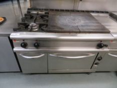 BARON GAS POWERED STAINLESS STEEL OVEN WITH HOT PLATE