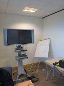 NEC TELEVISION/POLYCOM CONFERENCE SYSTEM WITH MOBILE STAND