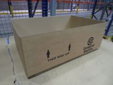 22 X PALLETS OF FLATPACKED CARDBOARD OPEN TOP TRAYS/BOXES; 280 PER PALLET