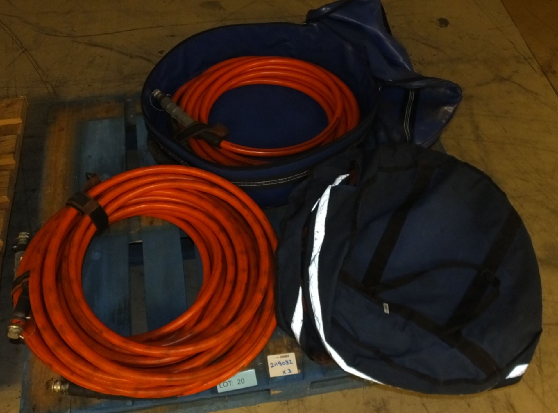 3x Holmatro Hydraulic Hoses in carry bags