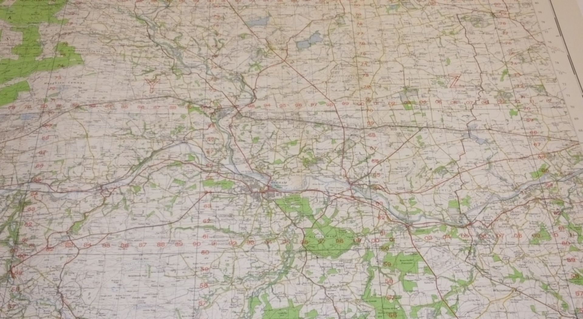 17x ENGLAND & WALES MAP HEXHAM 1INCH 1 MILE 1961 7TH SERIES 2 GSGS SHEET 77 - Image 4 of 4