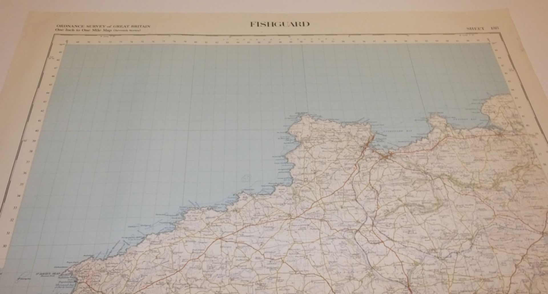 29x ENGLAND & WALES MAP FISHGUARD 1INCH 1MILE 1954 7TH SERIES 2GSGS SHEET 138 - Image 3 of 5