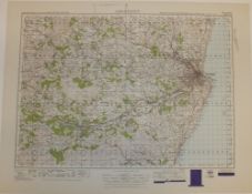 28x SCOTLAND MAP ABERDEEN 1INCH 1MILE 1948 POPULAR EDITION 4639 GSGS SHEET 45