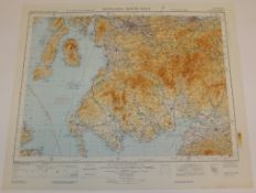 4x SCOTLAND MAP SOUTH WEST QTY INCH TO 1 MILE 1954 5TH EDITION 4650 GSGS SHEET 2