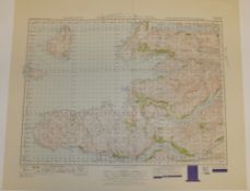 30x SCOTLAND MAP ARDNAMURCHAN LOCH SHIEL 1INCH 1MILE 1949 POPULAR EDITON 4639GSGS SHEET 46