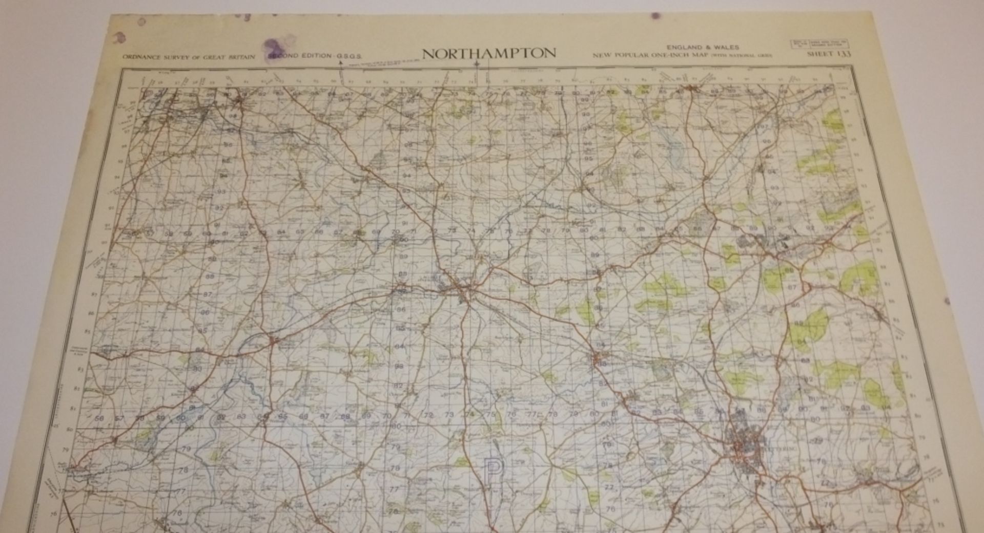 27x ENGLAND & WALES MAP NORTHAMPTON 1INCH 1MILE 1952 2ND EDITION 4620GSGS SHEET 133 - Image 2 of 4