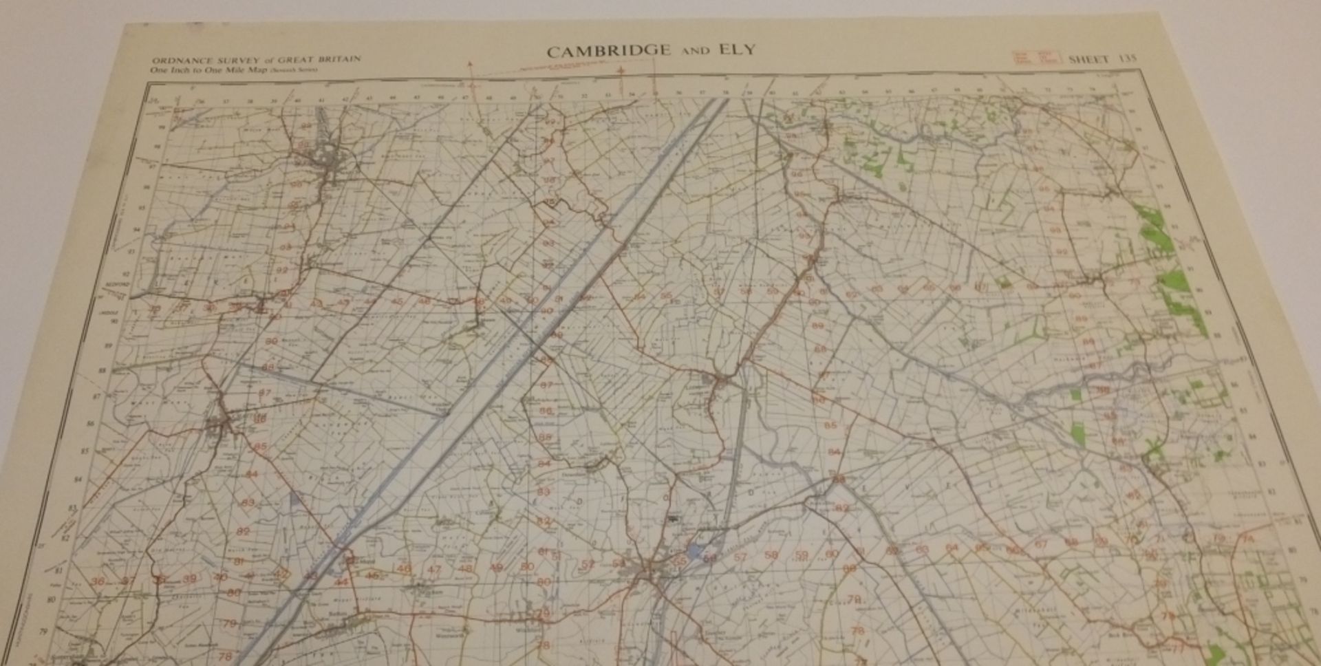 26x ENGLAND & WALES MAP CAMBRIDGE ELY 1INCH 1MILE 1959 7TH SERIES 3GSGS SHEET 135 - Image 2 of 5