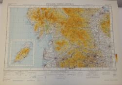 26x ENGLAND & WALES MAP NORTH CENTRAL QTR INCH TO 1 STATUTE MILE 1958 6TH EDITION 4628GSGS