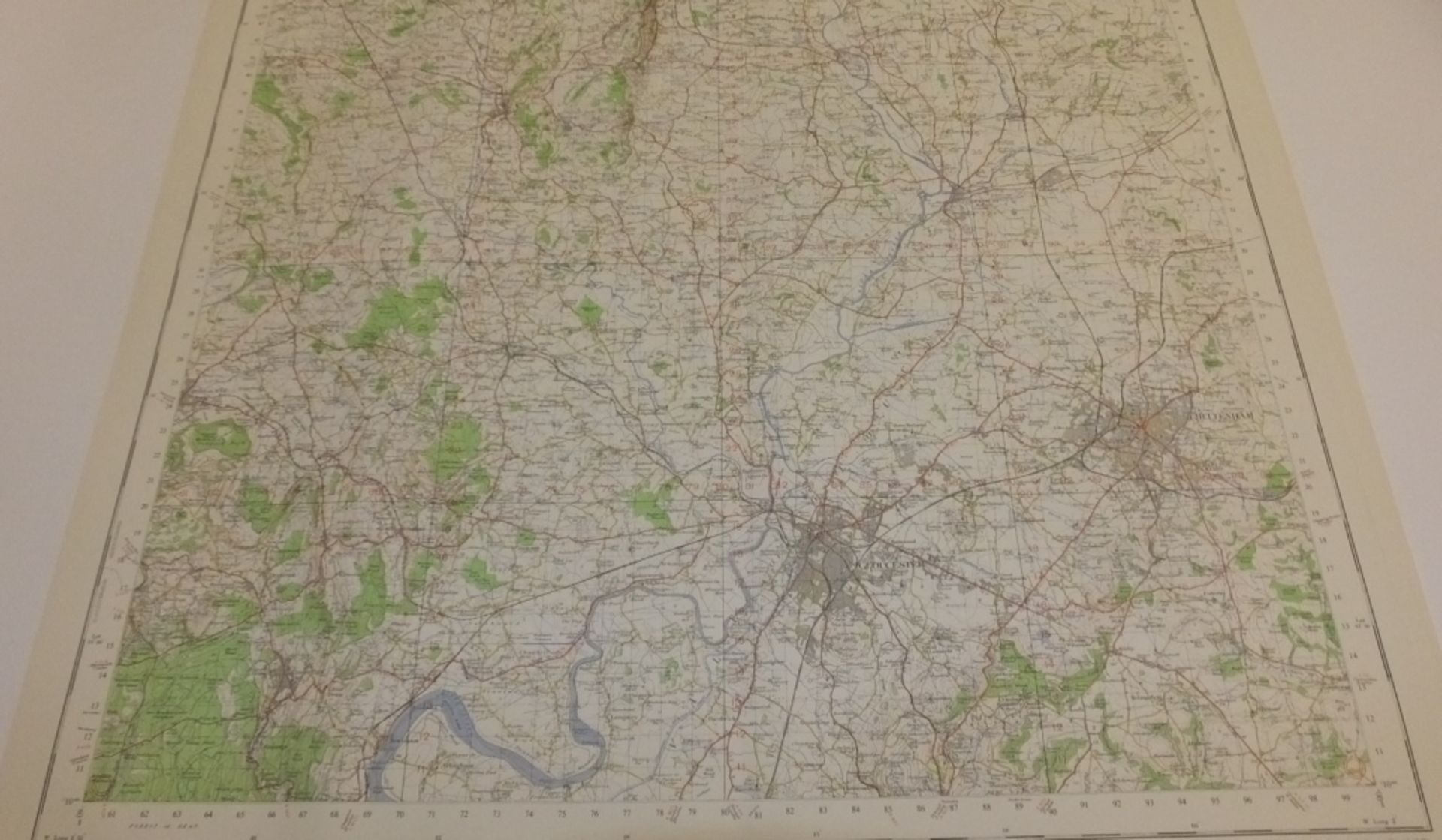 31x ENGLAND & WALES MAP GLOUCESTER MALVERN 1INCH 1MILE 1955 7TH SERIES 3GSGS SHEET 143 - Bild 4 aus 5