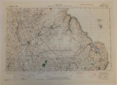 15x IRELAND MAP 1INCH 1MILE 1942 3RD EDITION 4136 GSGS SHEET 309 BALLYMENA